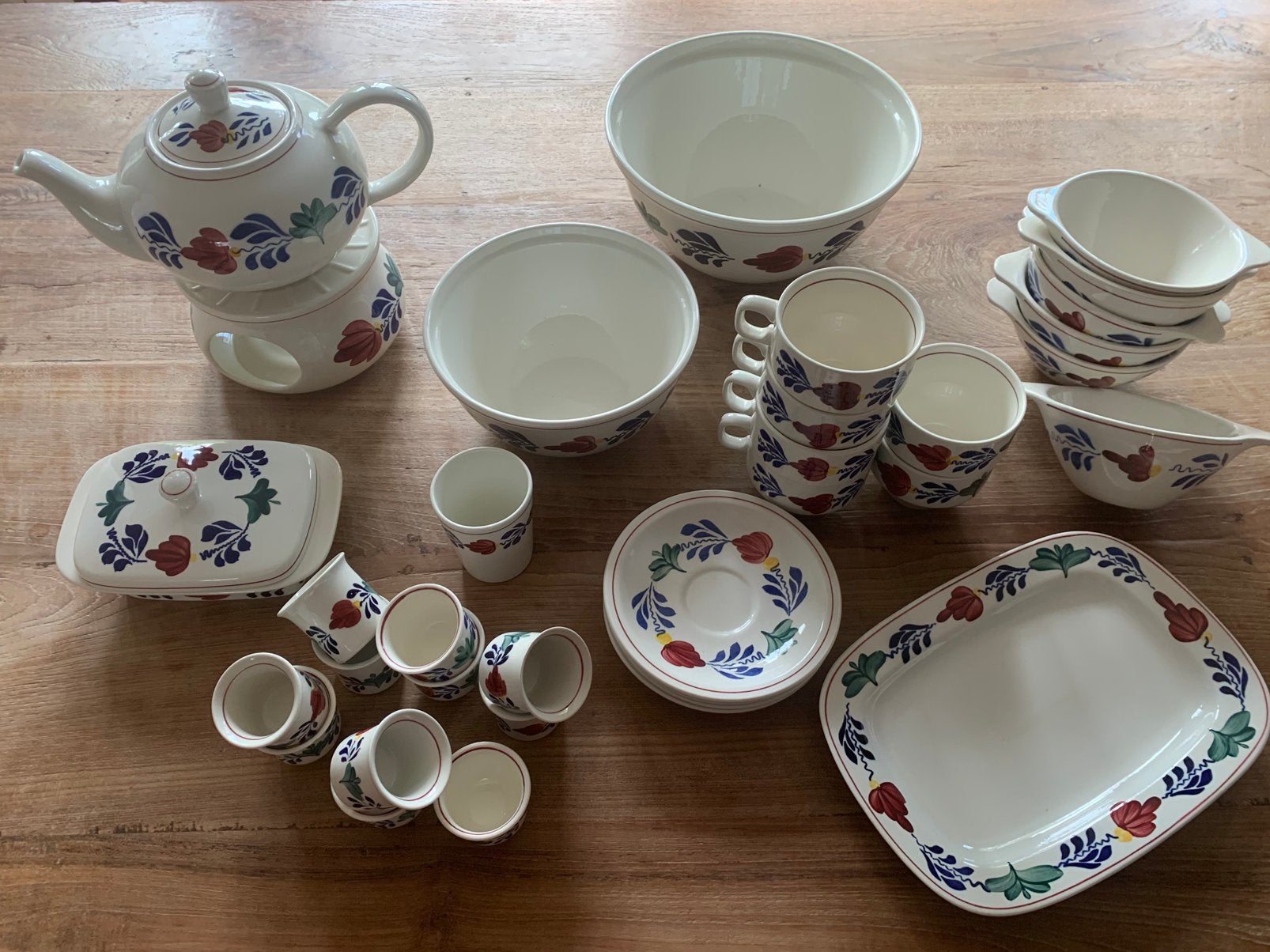 Boerenbont servies, Ophalen, Zo goed als nieuw, Landelijk/Boerenbont