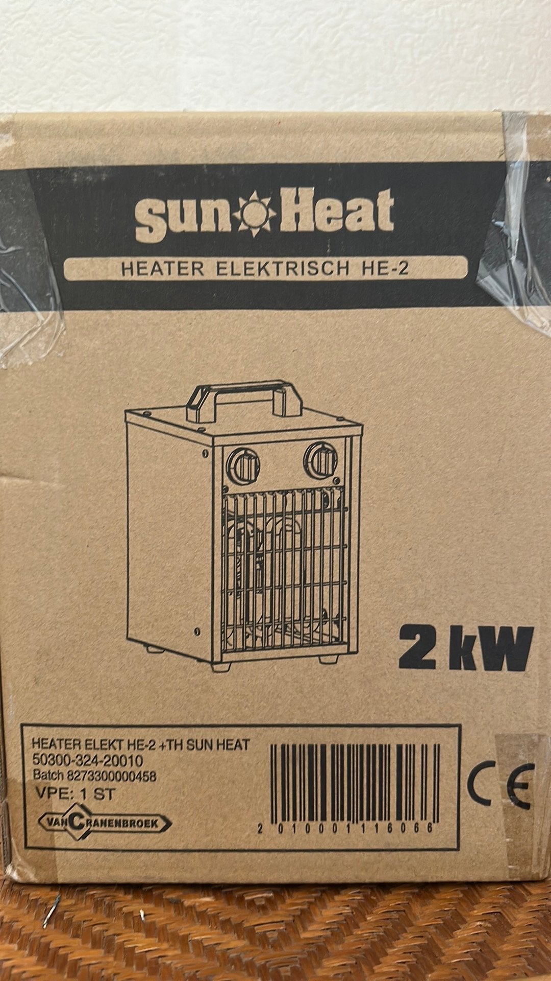 Sun Heat He-2  electrische heater, Ophalen of Verzenden, Zo goed als nieuw