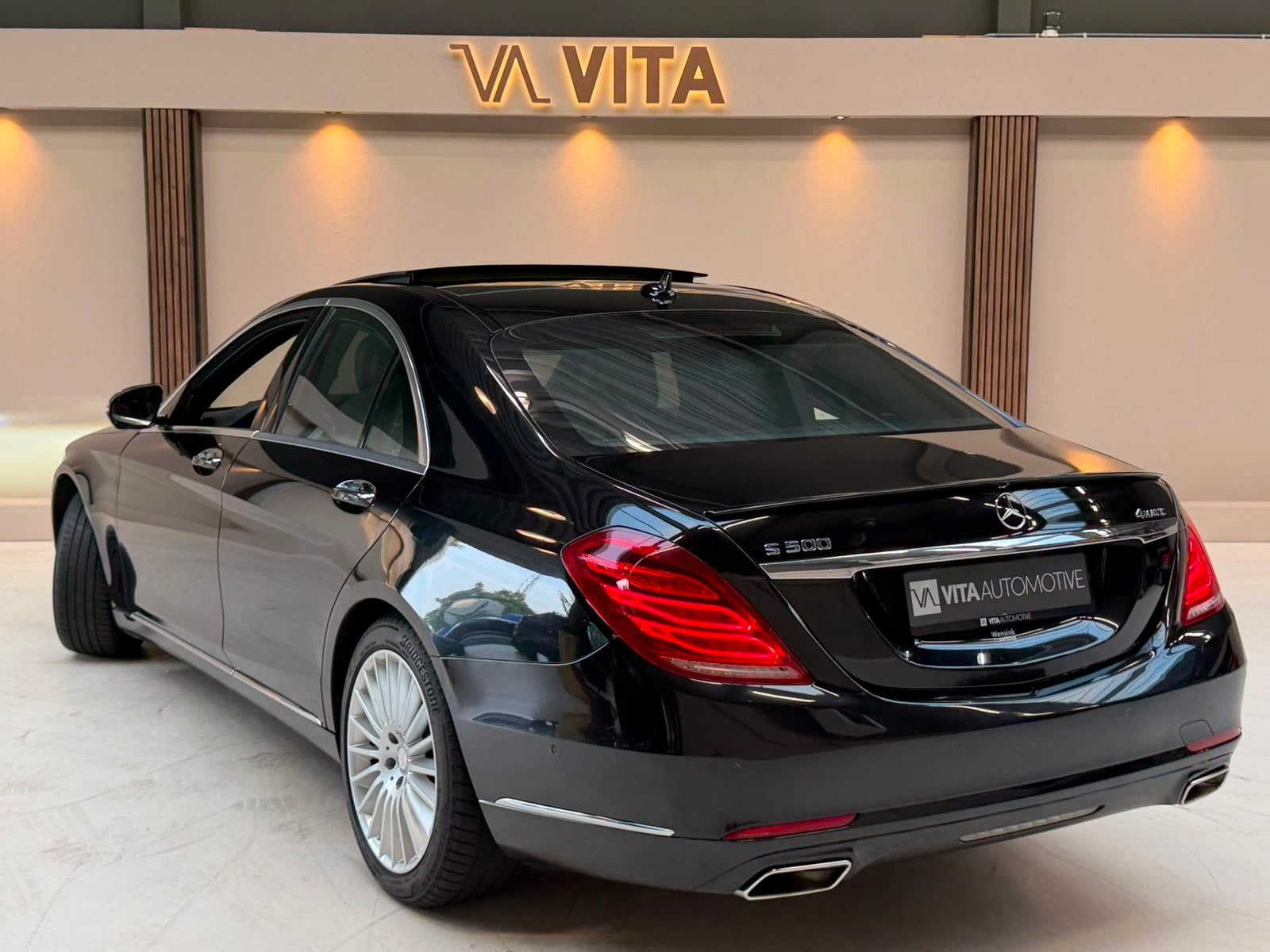 Mercedes-Benz S-Klasse 500 Prestige Plus |dynamische zijsteu, Auto's, Mercedes-Benz, Gebruikt, Zwart, Bedrijf, Vierwielaandrijving