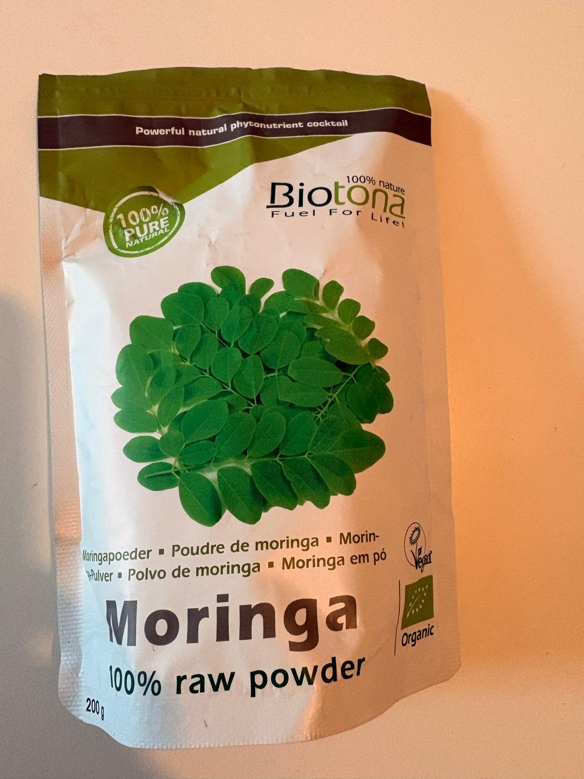 Moringa 100% raw powder van Biotona, Verzenden