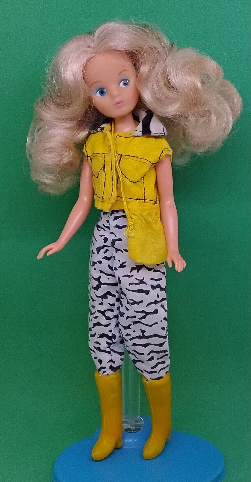 Vintage Barbie Daisy Top Broek Tasje Laarsjes, Verzenden, Gebruikt, Kleertjes