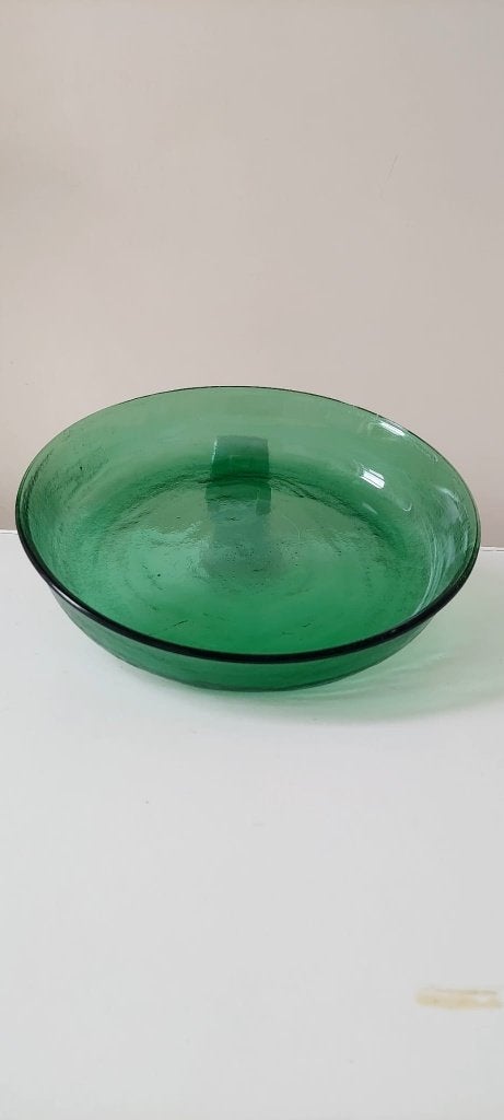 Vintage Arcoroc Sierra Schaal Groen  Jaren 60/70 - Ø 18,5 cm, Antiek en Kunst, Antiek | Glas en Kristal, Ophalen of Verzenden