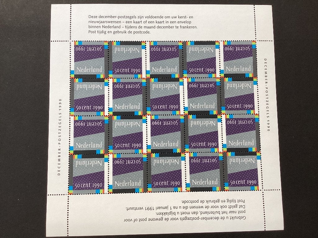 1990, decemberzegels, 1461, Postzegels en Munten, Postzegels | Nederland, Verzenden, Na 1940, Postfris