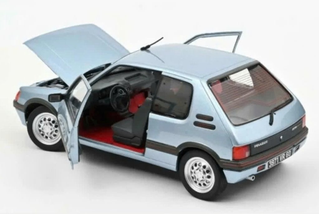 Peugeot 205 GTi 1.6 1988 Topaze Blauw 1/18 NOREV ref: 184857, Ophalen of Verzenden, Nieuw, Auto, Norev