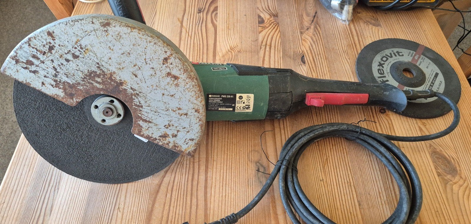 Parkside PWS 230 A1 haakse slijper - 2000W, Doe-het-zelf en Verbouw, Ophalen, Gebruikt