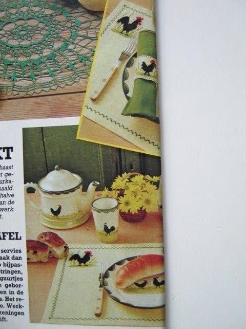 Borduurpatroon  Haan op Servies nr 4693 do, Verzenden, Nieuw, Handborduren, Patroon