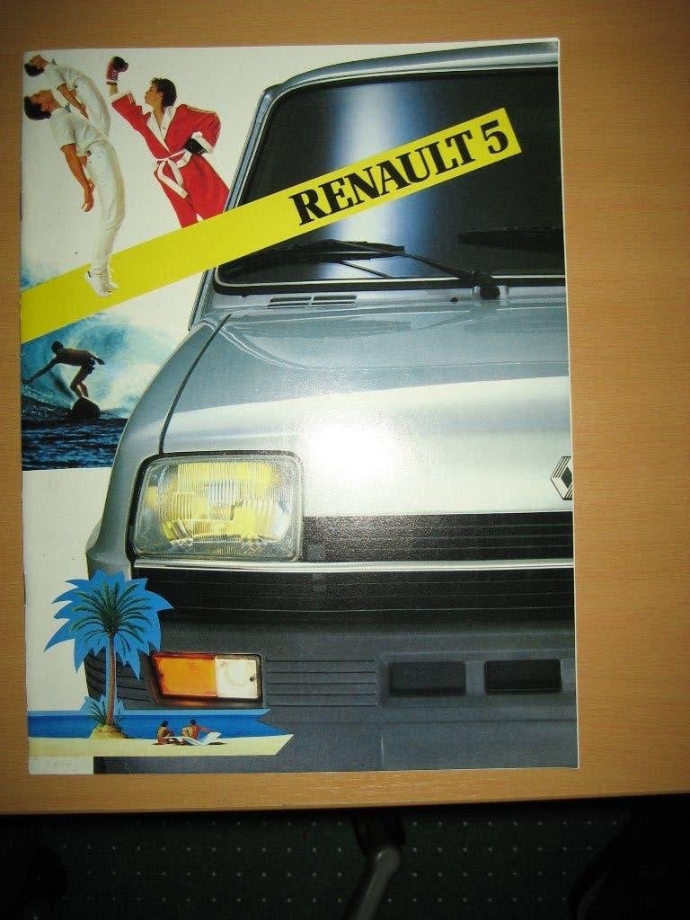 Renault 5 o.a.TS en Alpine Turbo folder brochure, Boeken, Auto's | Folders en Tijdschriften, Ophalen, Zo goed als nieuw, Renault