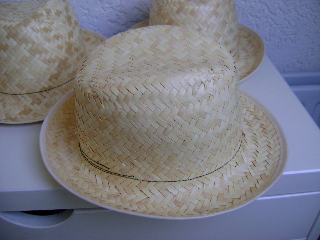 laatste rieten beige heren gleuf hoed maat 57, Ophalen of Verzenden, Nieuw, 57 cm (M, 7⅛ inch) of minder, Hoed