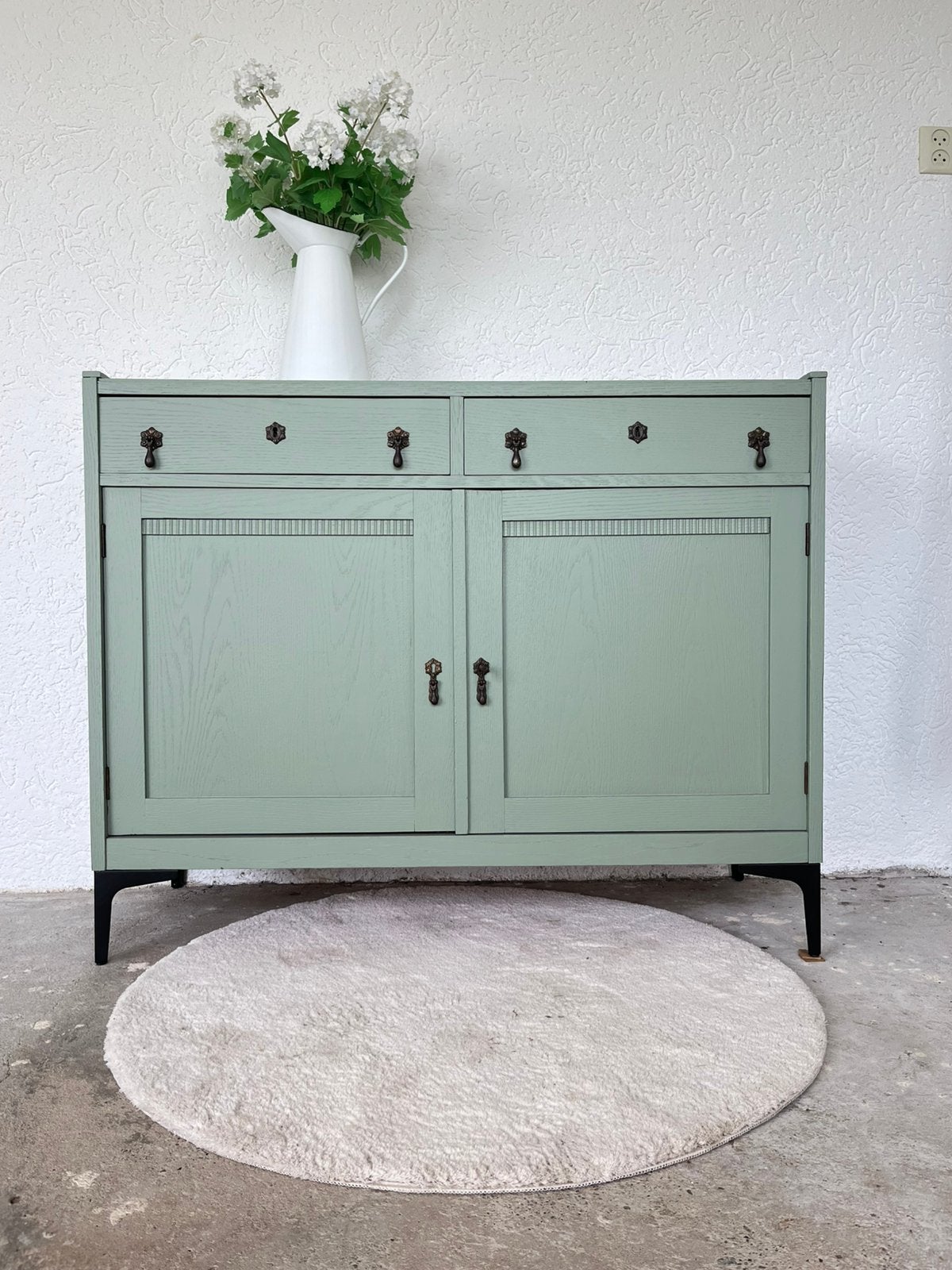 Vintage dressoir brocante eiken kastje commode, Ophalen, Gebruikt, Eikenhout, Nvt