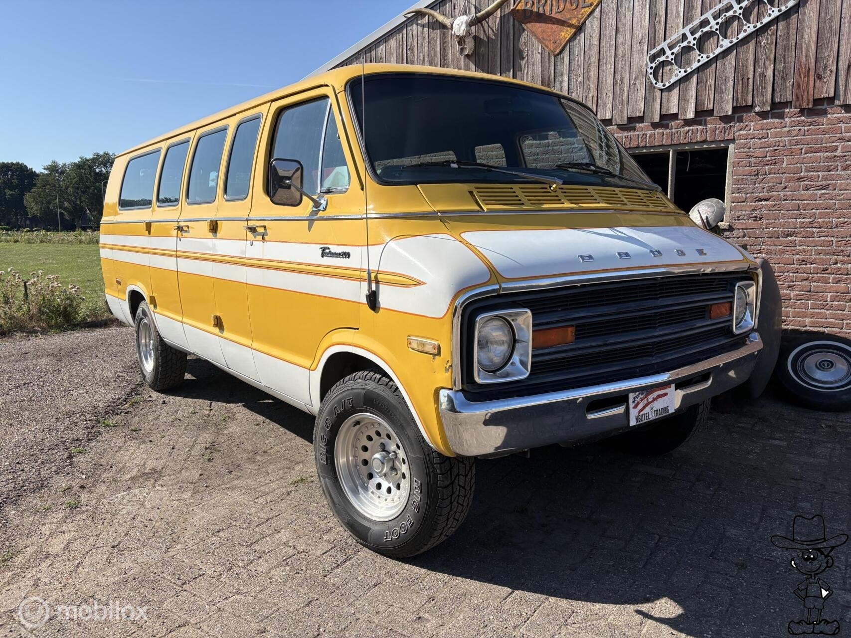 Dodge maxivan bus bigblock automaat v8 usa, Automaat, Gebruikt, Overige carrosserieën, 10 stoelen