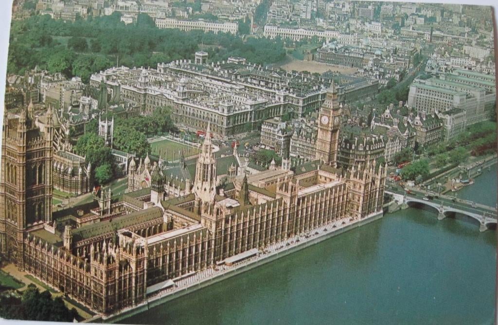 House of Parliament, Big Ben en Westminster abbey - 1980, Verzenden, 1980 tot heden, Gelopen, Engeland