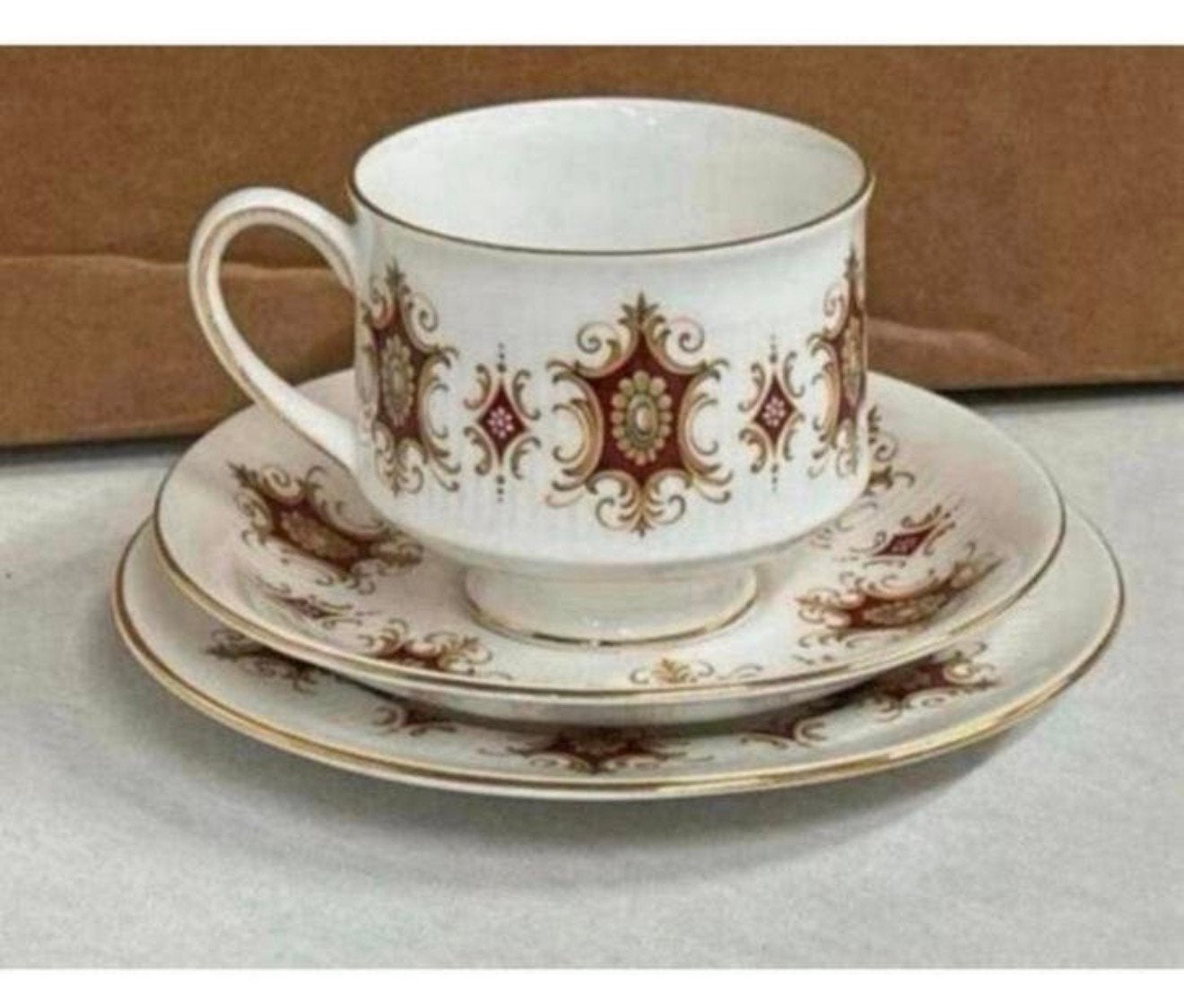 Paragon Bone China "Flamenco" Thee Kop, Schotel & Bord setje, Ophalen of Verzenden