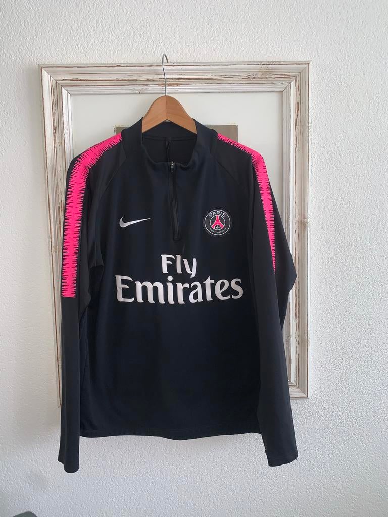 PSG Nike trainingsjack 2011 zwart roze - Fly Emirates, Kleding | Heren, Sportkleding, Maat 48/50 (M), Zwart, Ophalen of Verzenden