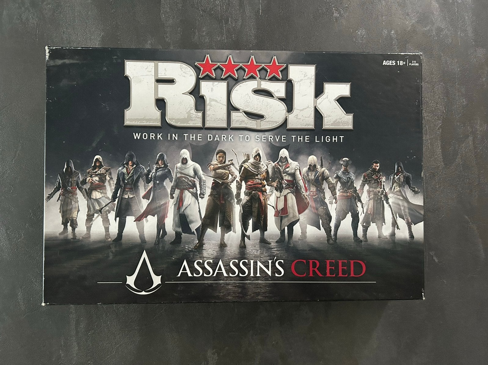 Risk Assassin’s Creed, Hobby en Vrije tijd, Gezelschapsspellen | Bordspellen, Ophalen of Verzenden, Zo goed als nieuw