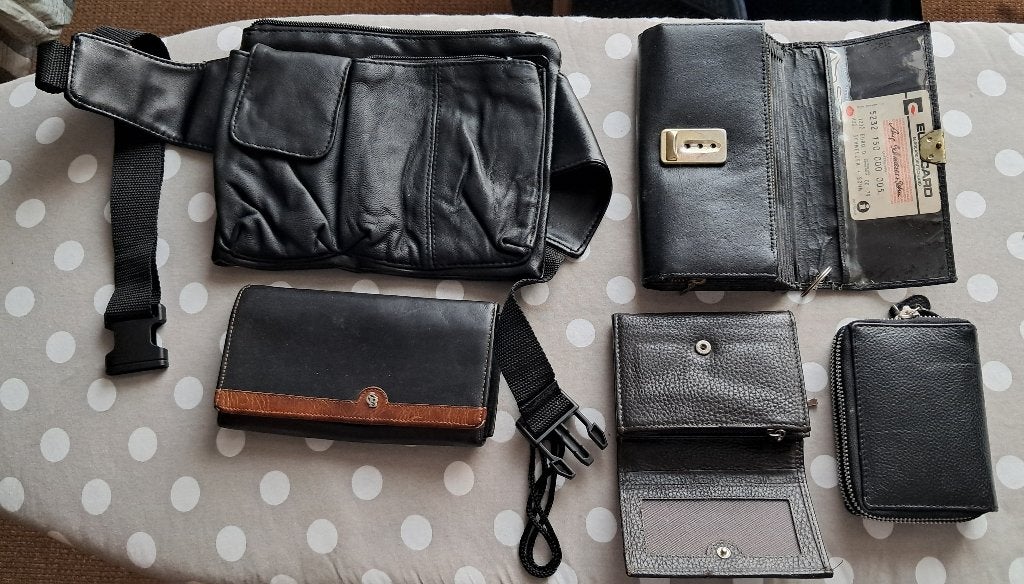 portemonnees, Overige merken, Gebruikt, Overige kleuren, Leer