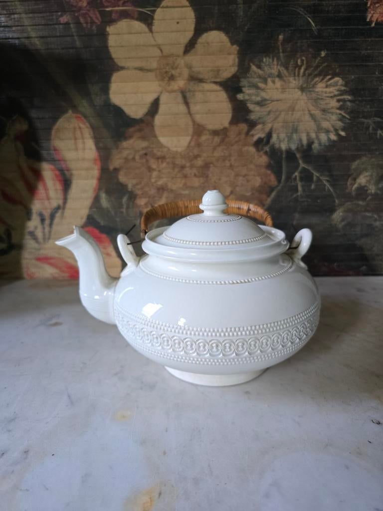 Antieke chocoladeketel petrus regout creamware, Antiek en Kunst, Ophalen of Verzenden