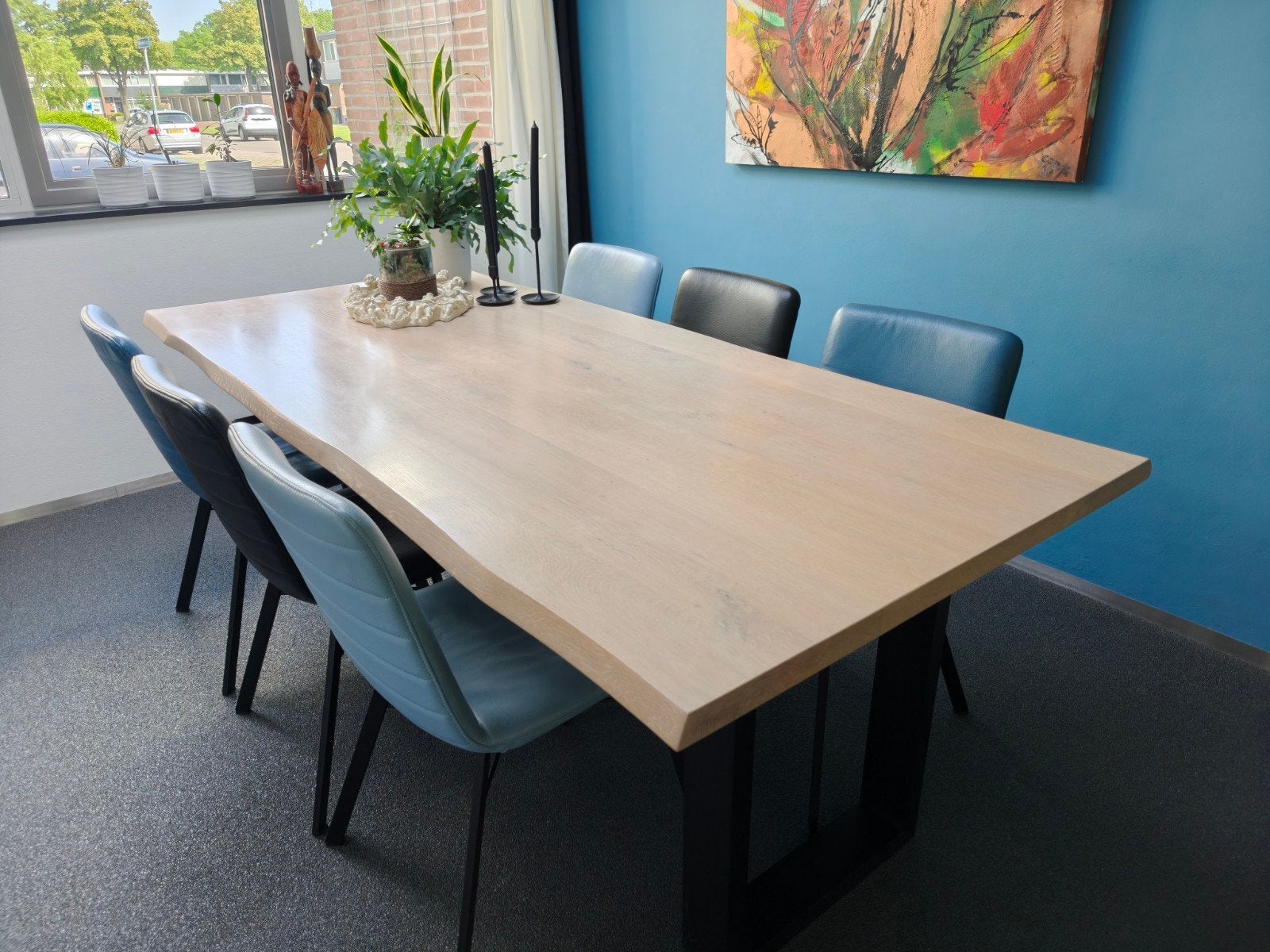 Montel leren eetkamer stoelen, Ophalen, Gebruikt, Vijf, Zes of meer stoelen