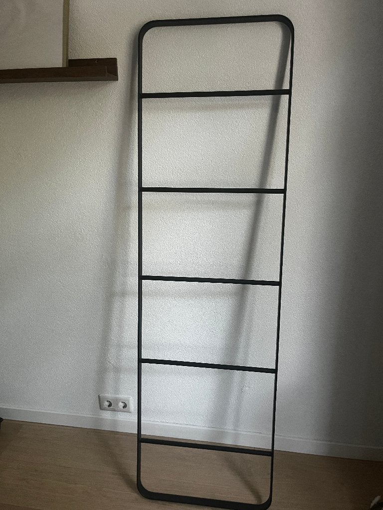 Handdoekladder handoekrek staal 50x170 cm Zwart, Ophalen, Zwart