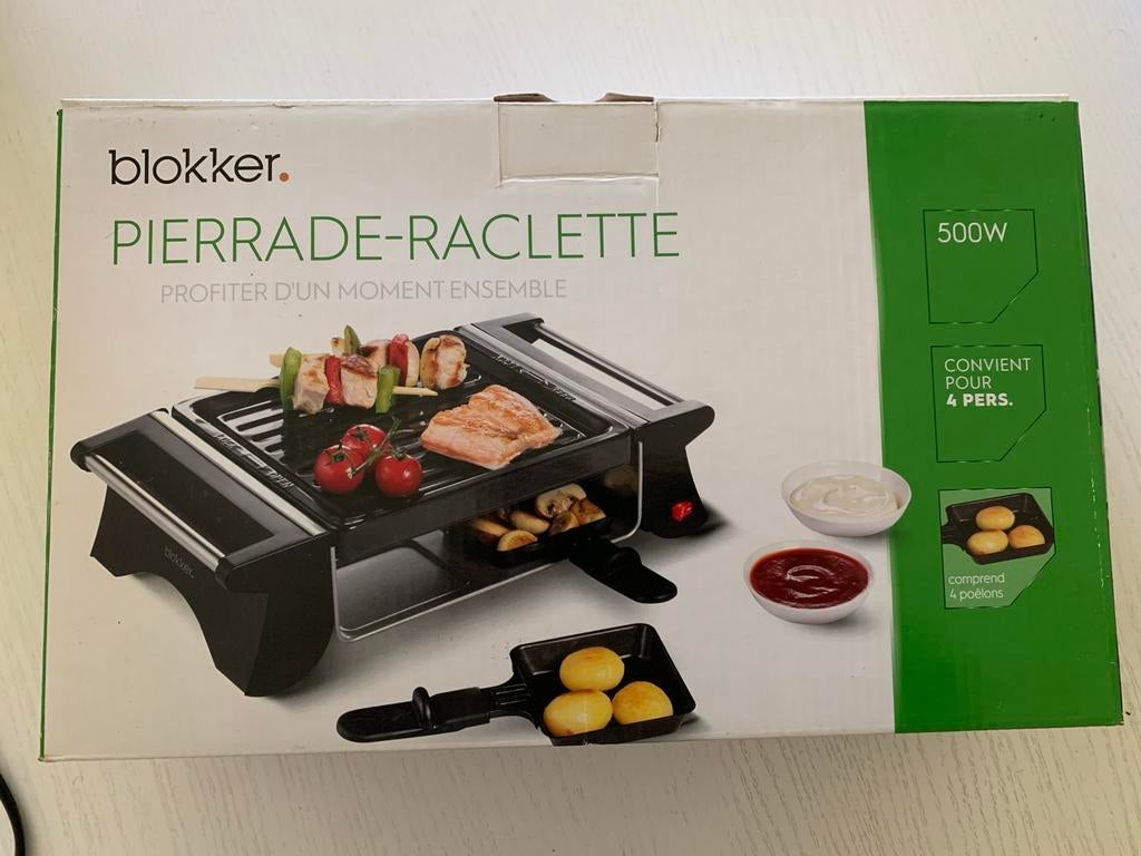 Blokker Pierrade-Raclette Gourmetstel - Nieuw in doos, Verzenden, Nieuw, 4 t/m 7 personen