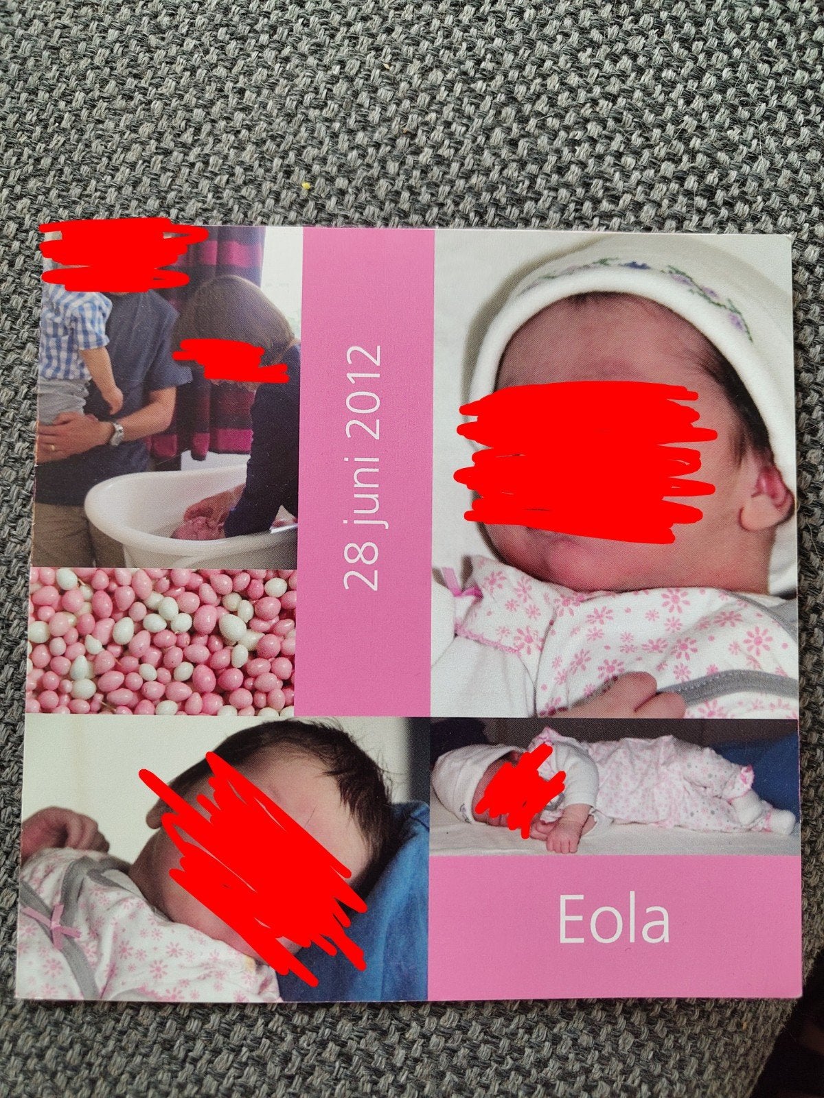 fotokaart met meerdere foto's, Ophalen of Verzenden, 2000 tot heden, Geboortekaartje