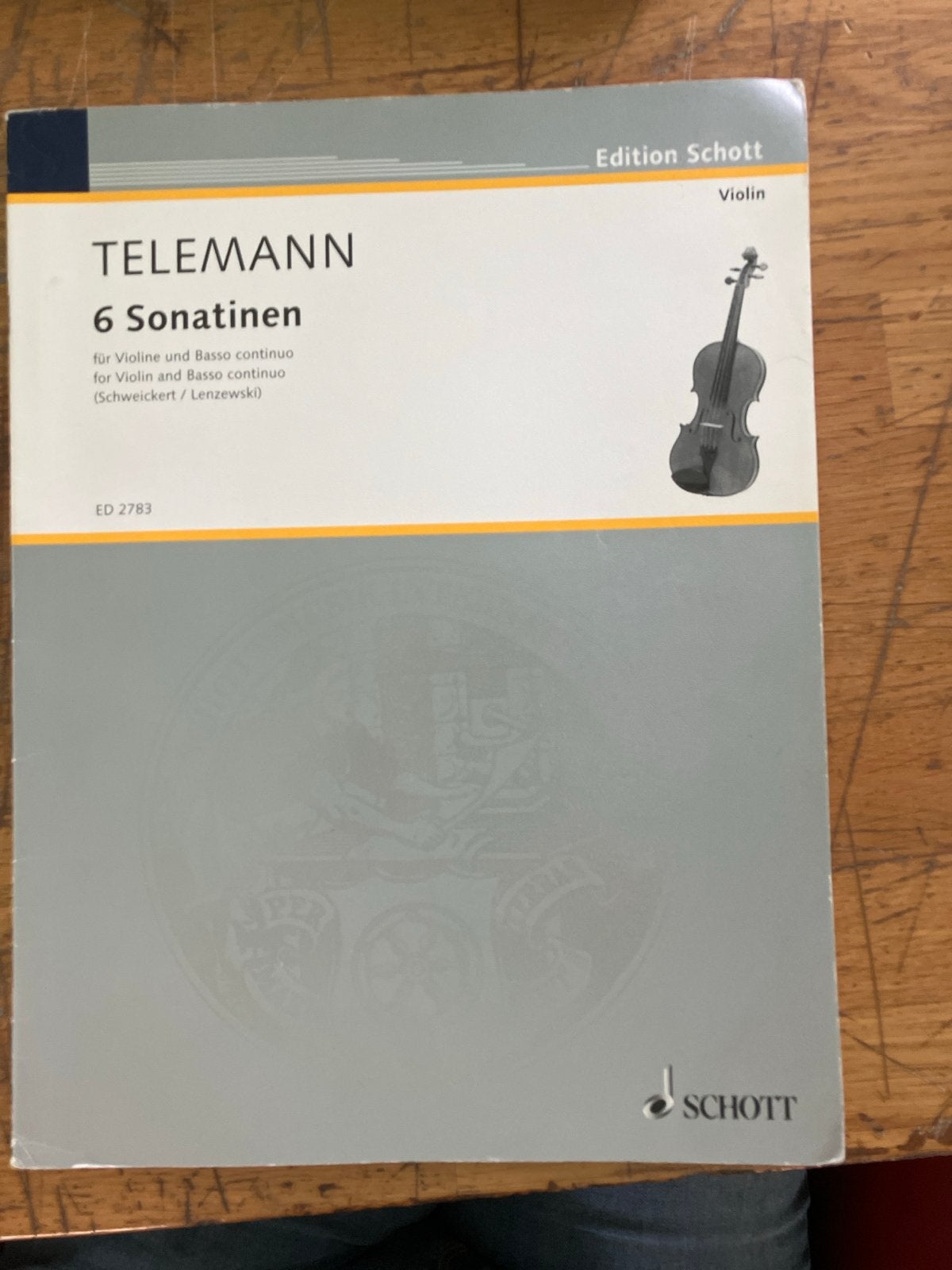 Telemann: 6 Sonatinen voor Viool en Basso Continuo, Muziek en Instrumenten, Klassiek, Ophalen of Verzenden, Zo goed als nieuw