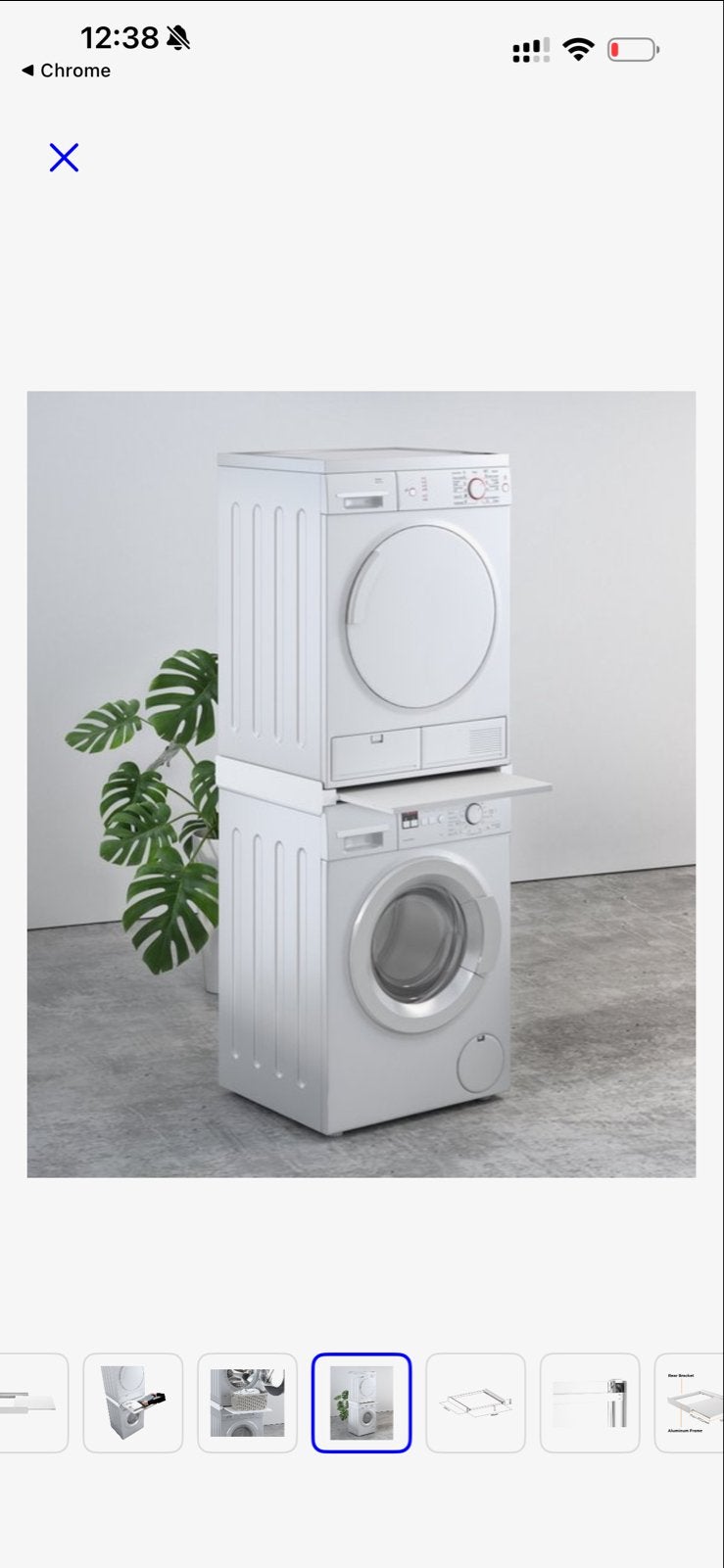 Wasmachine tussenstuk met uittrekbare plank, Witgoed en Apparatuur, Ophalen of Verzenden, Gebruikt