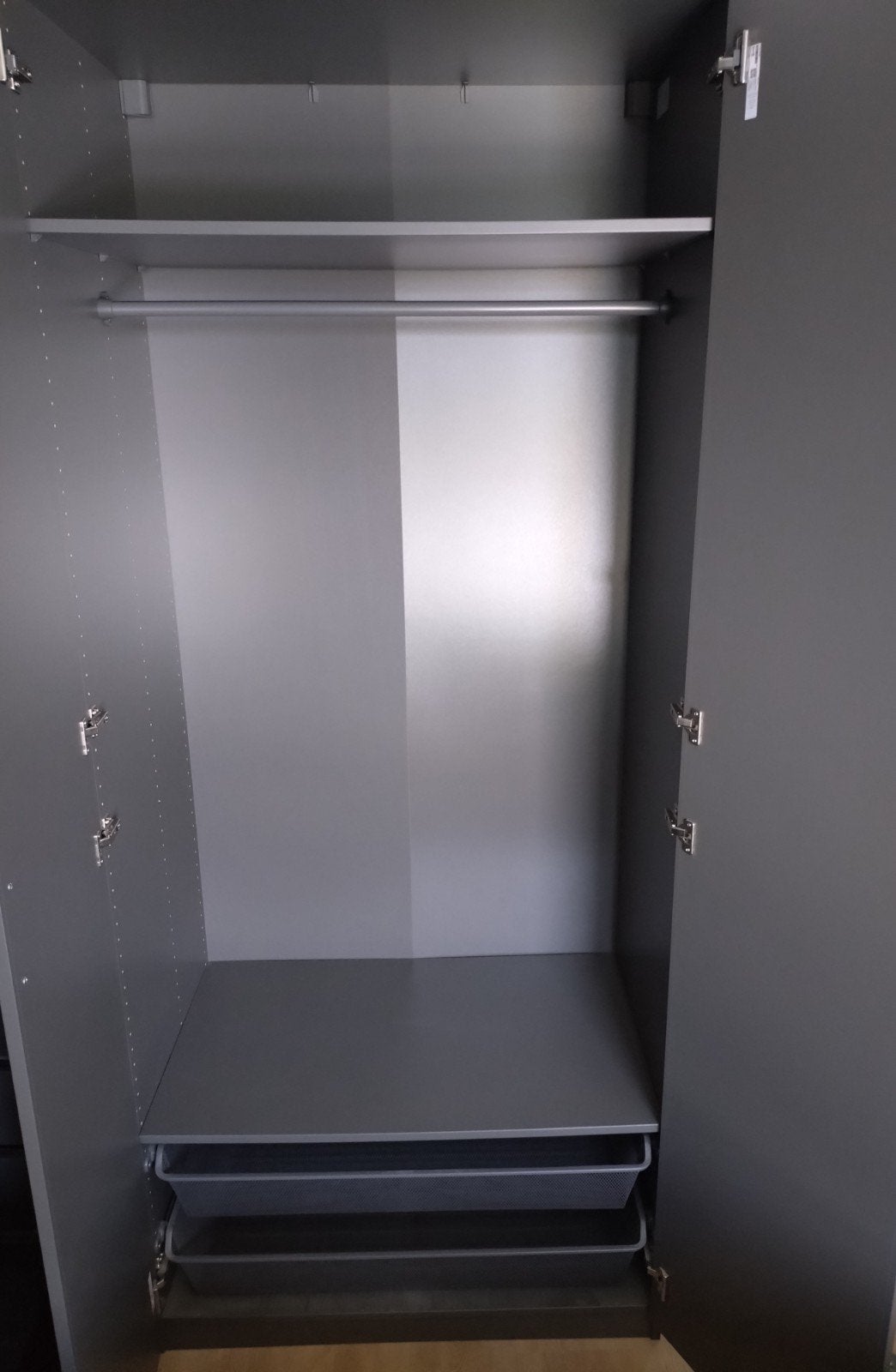 Pax kast donkergrijs 236x100x58, Huis en Inrichting, Kasten | Kledingkasten, Ophalen, 50 tot 100 cm, Zo goed als nieuw, 150 tot 200 cm