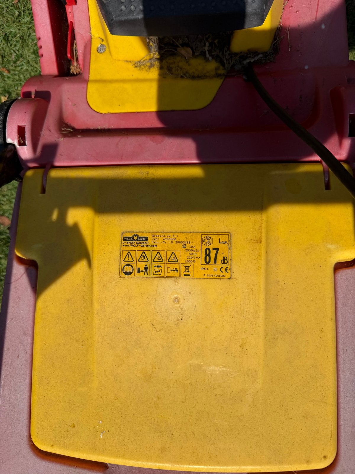 Wolf Garten grasmaaier - Elektrisch - 32 cm maaibreedte, Ophalen, Cirkelmaaier, Gebruikt, Elektrische grasmaaier