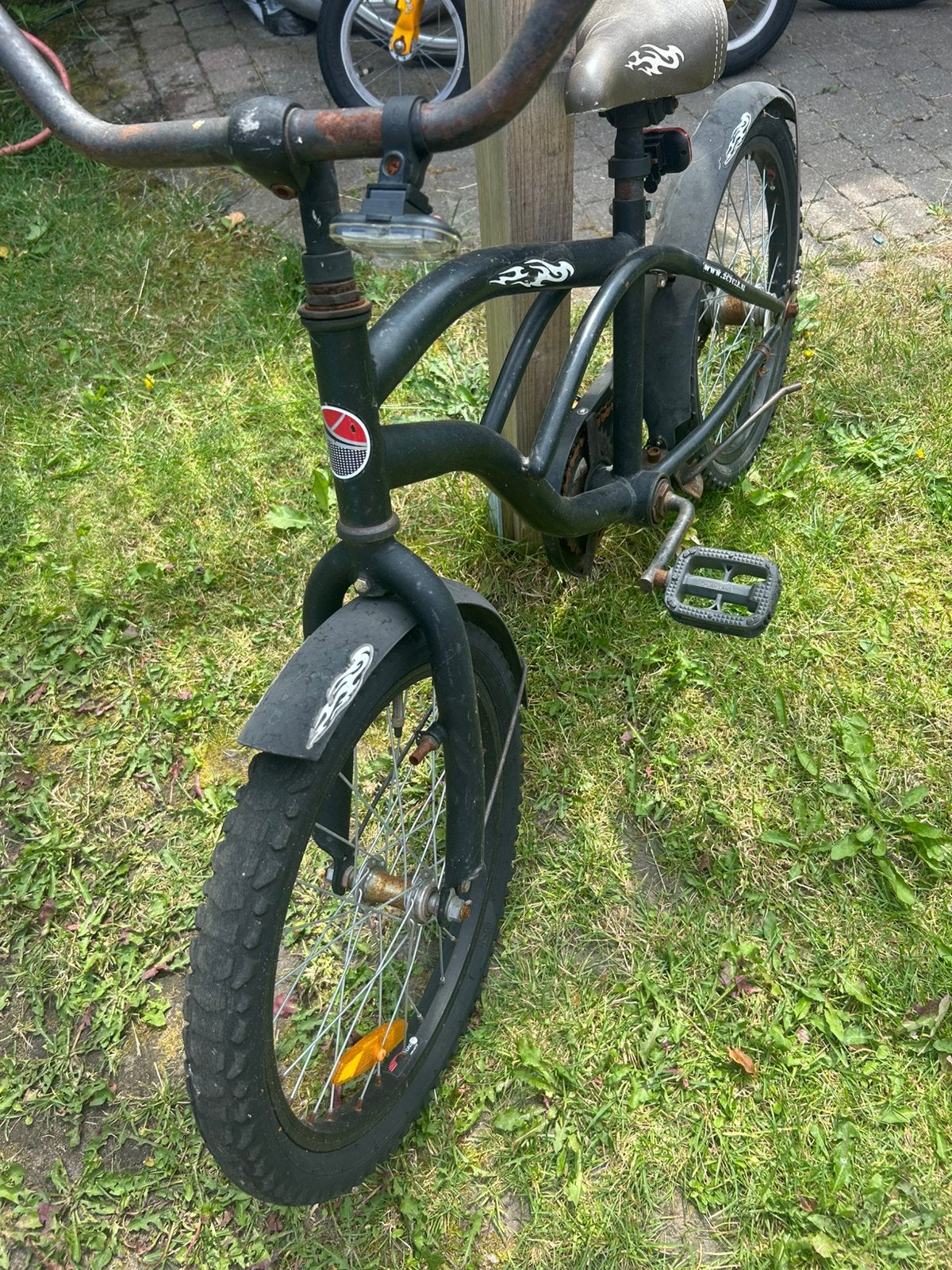 Stoere jongensfiets, Fietsen en Brommers, Fietsen | Crossfietsen en BMX, Terugtraprem, Gebruikt, Staal, 20 tot 24 inch
