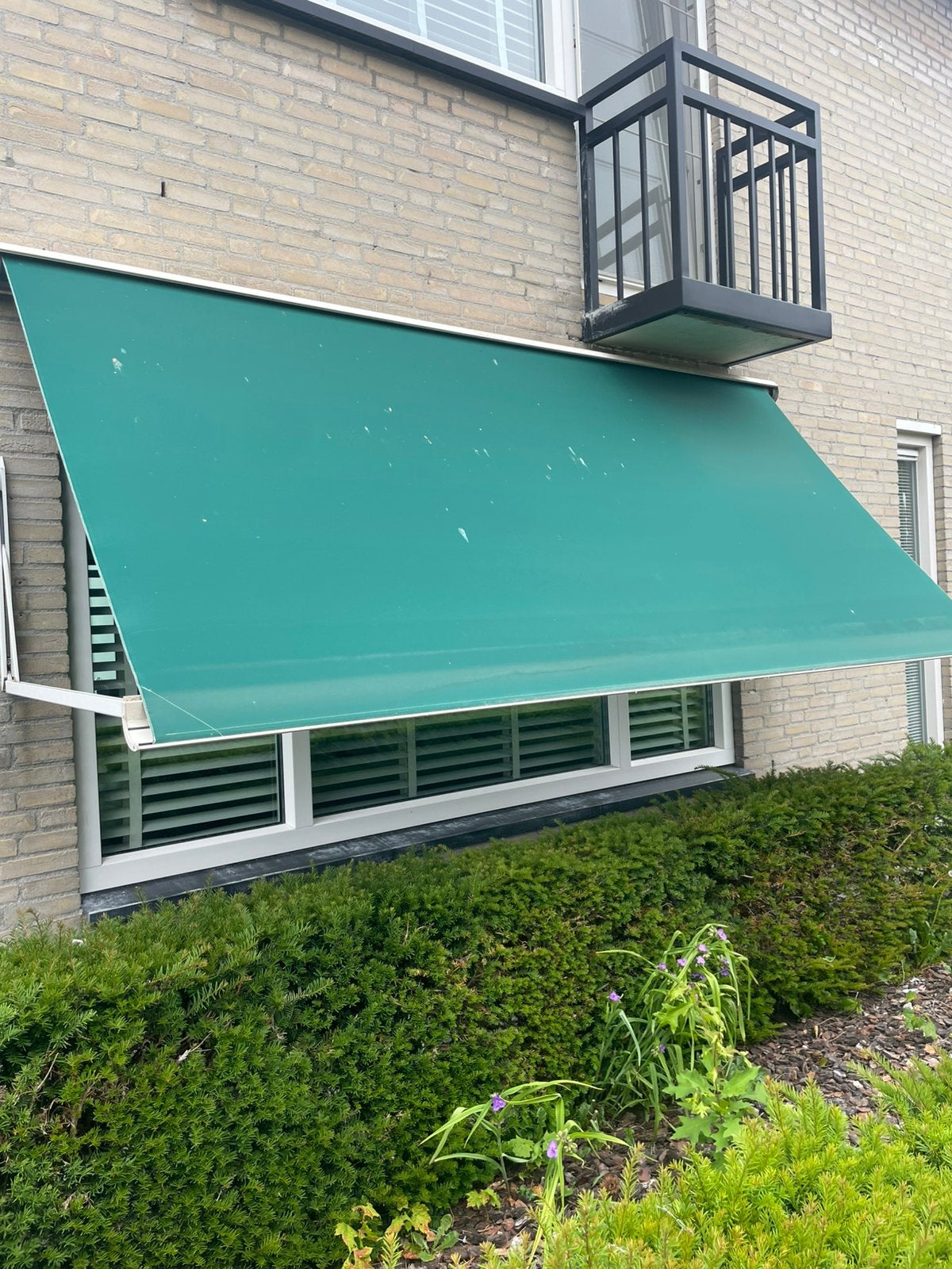 Electrische luifel 250x1.10, 150 tot 300 cm, Ophalen of Verzenden, Zo goed als nieuw, Knikarmscherm