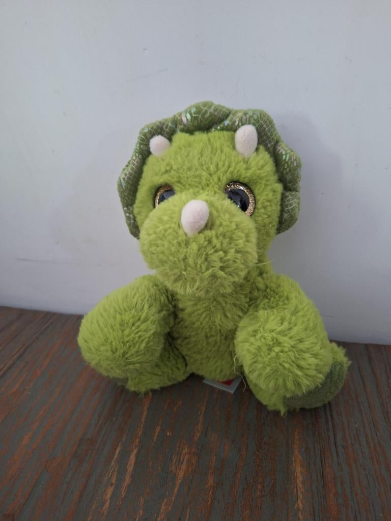 Knuffel dino 18 cm, Groen, Overige merken, Overige typen, Ophalen of Verzenden