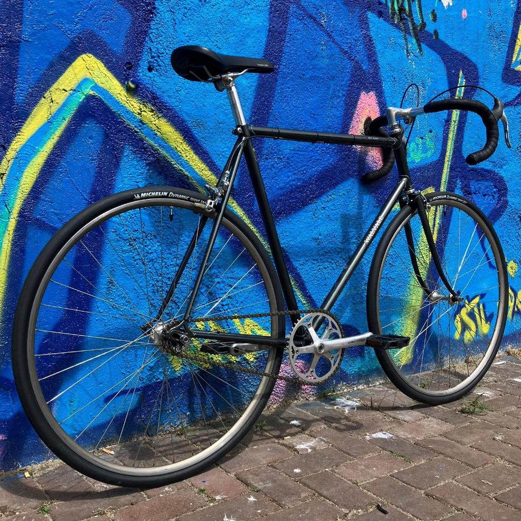Vintage Single Speed Walvale Racefiets 60 cm, Fietsen en Brommers, Fietsen | Racefietsen, Gebruikt, Staal, Velgrem, 57 tot 61 cm