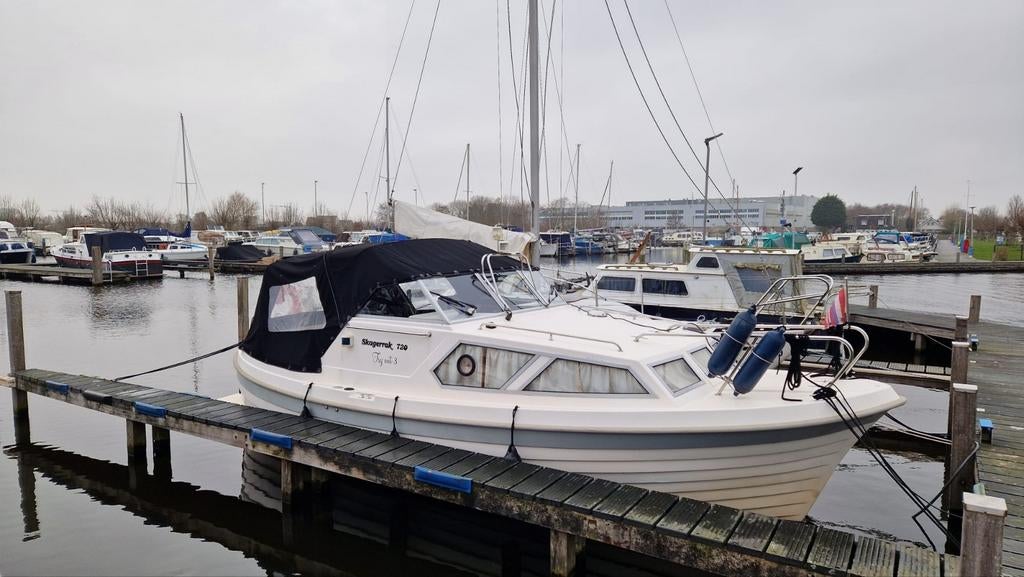 Te Koop; Skagerrak 720 met boegschroef en ligplaats Kaagdorp, Watersport en Boten, Motorboten en Motorjachten, Ophalen, Gebruikt