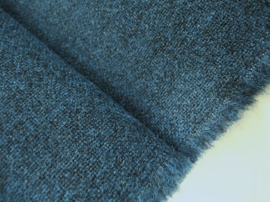 Kvadrat Tonica 2 763 blauwtinten; restant meubelstof, Wol, Blauw, 120 cm of meer, Nieuw