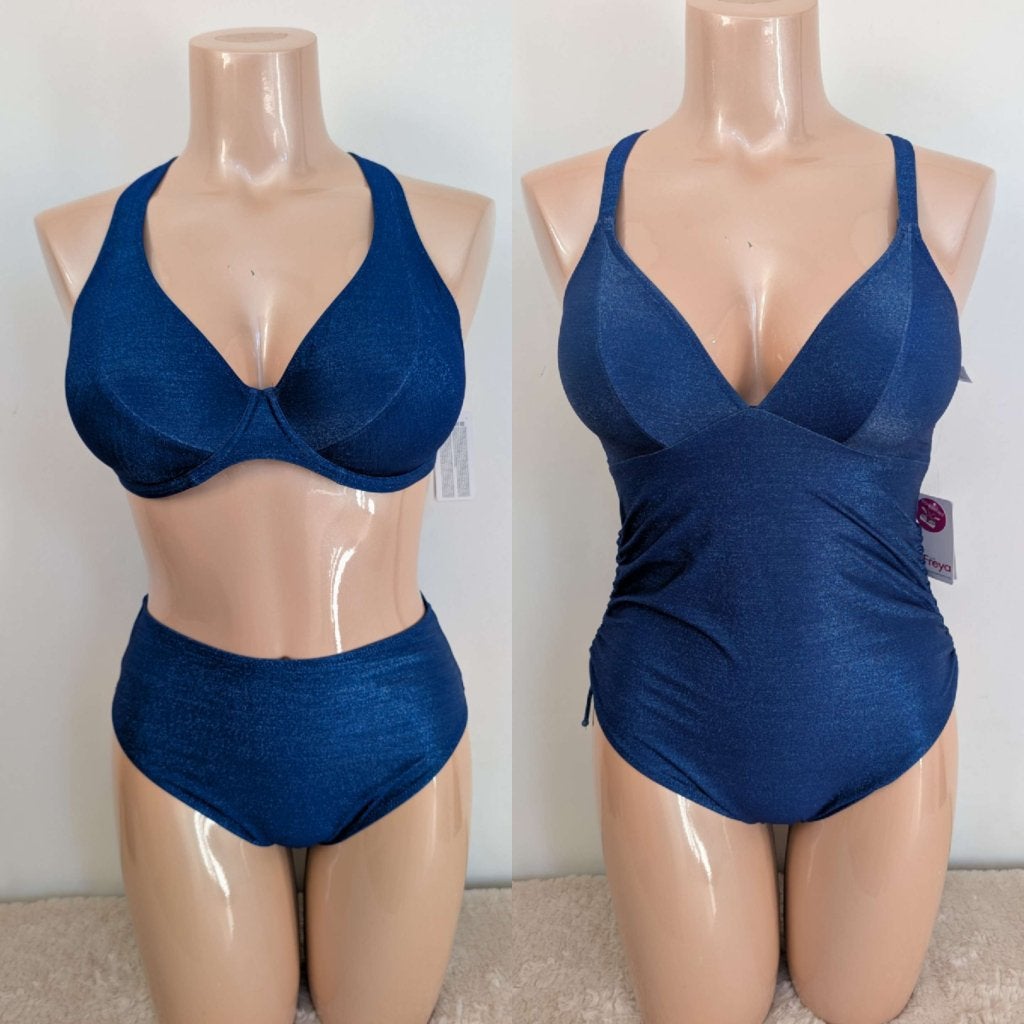 Nieuw freya bikini 75D 80D 85D 75E 80E 85E 75F 80F 85F 75G 8, Blauw, ., Nieuw, Badpak