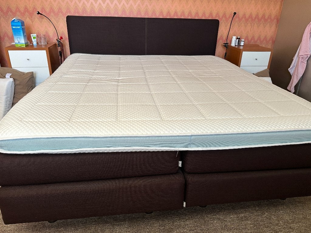 Boxspring Auping 180x200, Ophalen, Gebruikt, Overige kleuren, Tweepersoons