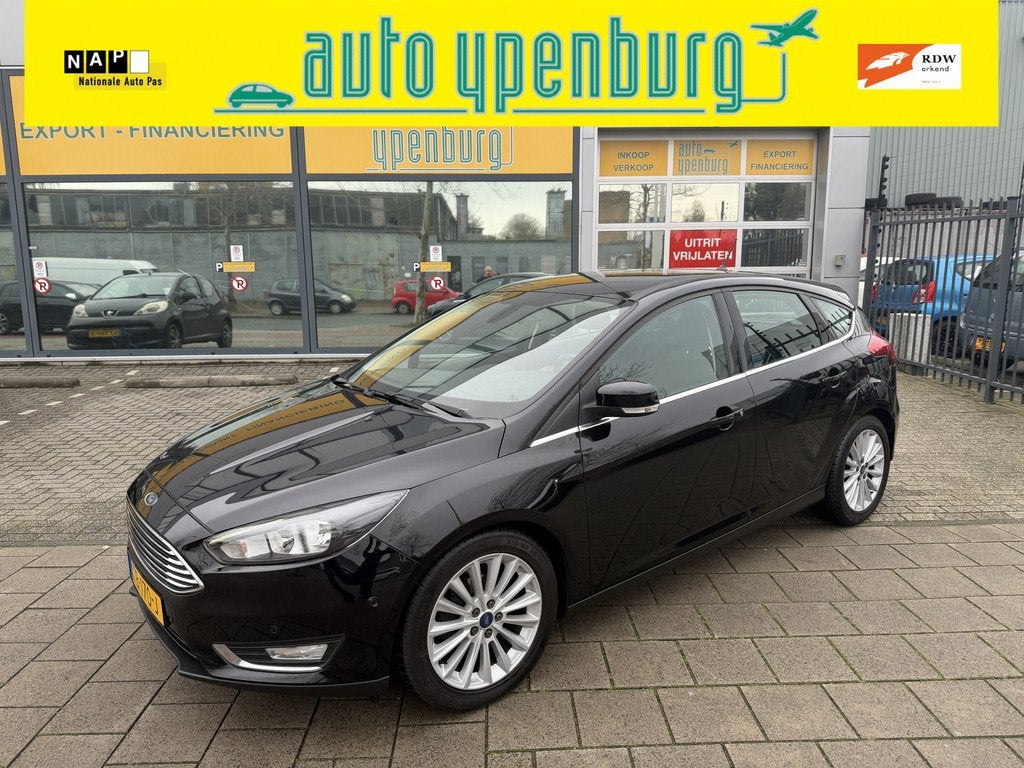 Ford Focus 1.0 Titanium * 36.905 Km * Airco * Navi * Cruise, Stof, Gebruikt, Euro 6, Zwart