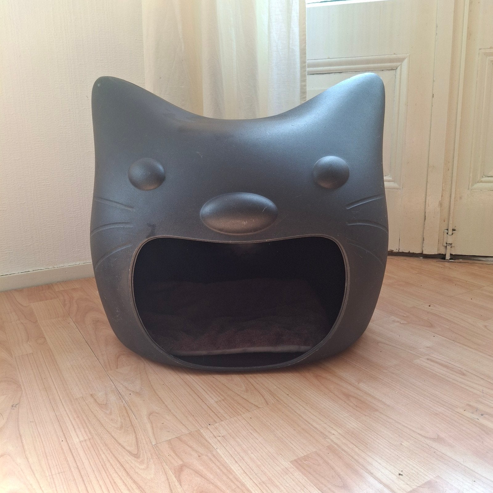 Kattenkop kattenmand | KittyMeow |  Zwart, Ophalen of Verzenden, Zo goed als nieuw, KittyMeow, Nvt