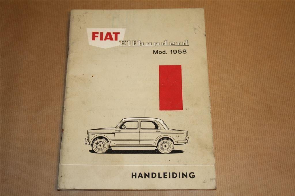Fiat 1100 Handleiding - 1958 !!, Auto diversen, Handleidingen en Instructieboekjes, Ophalen of Verzenden