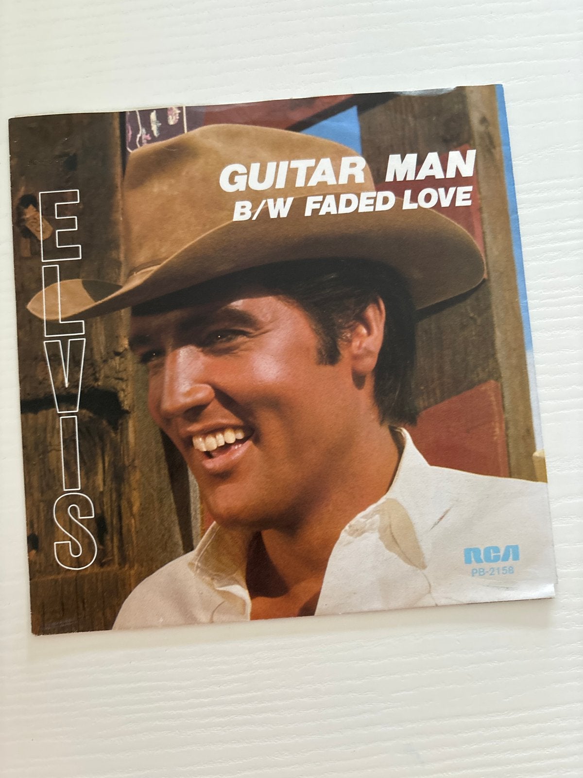 Elvis Presley - Guitar Man / Faded Love 45 toeren single, Ophalen of Verzenden, Zo goed als nieuw, Cd of Plaat