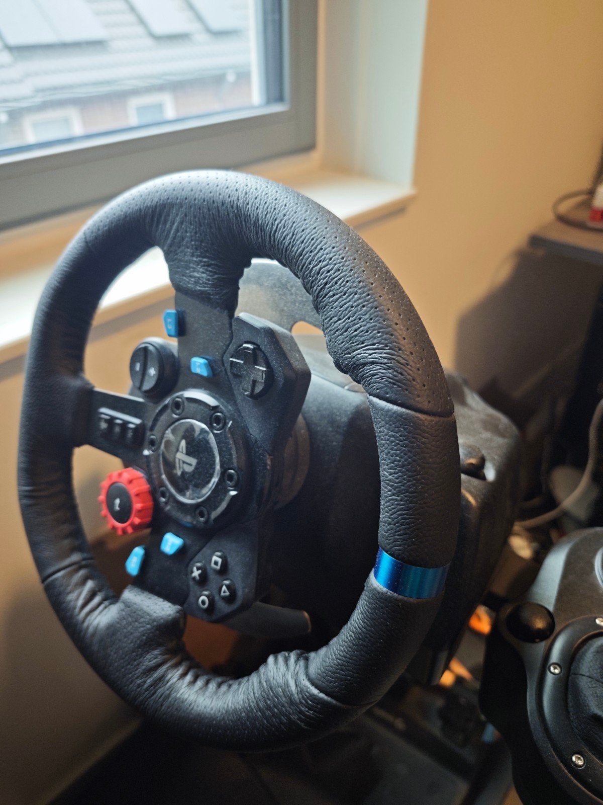 Logitech G920/G29 racestuur met pedalen, shifter en stand, Spelcomputers en Games, Ophalen, Racestuur, Gebruikt, Force feedback