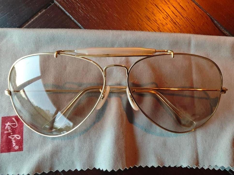 Vintage Ray-Ban Outdoorsman meekleurende amber glazen, Sieraden, Tassen en Uiterlijk, Zonnebrillen en Brillen | Heren, Ophalen of Verzenden