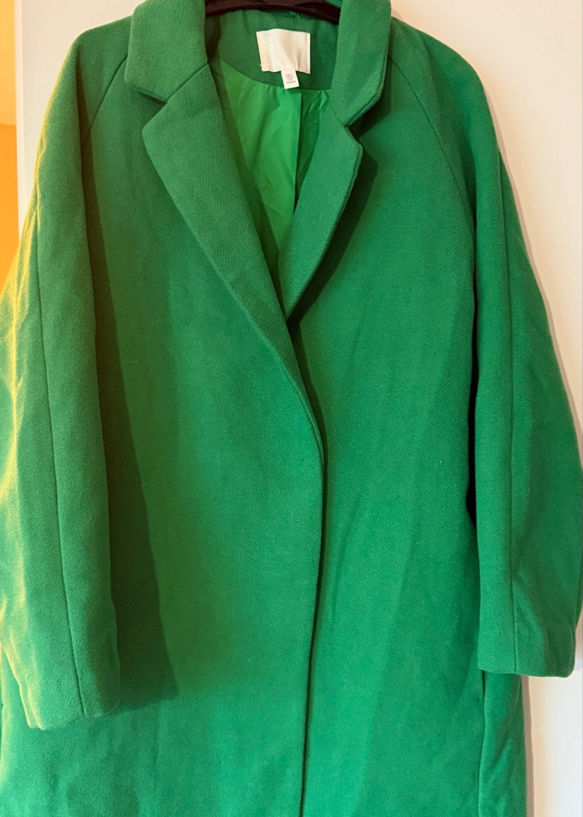 Oversized winterjas H&M maat M - Groen, Kleding | Dames, Ophalen, Gedragen, Maat 38/40 (M), Groen
