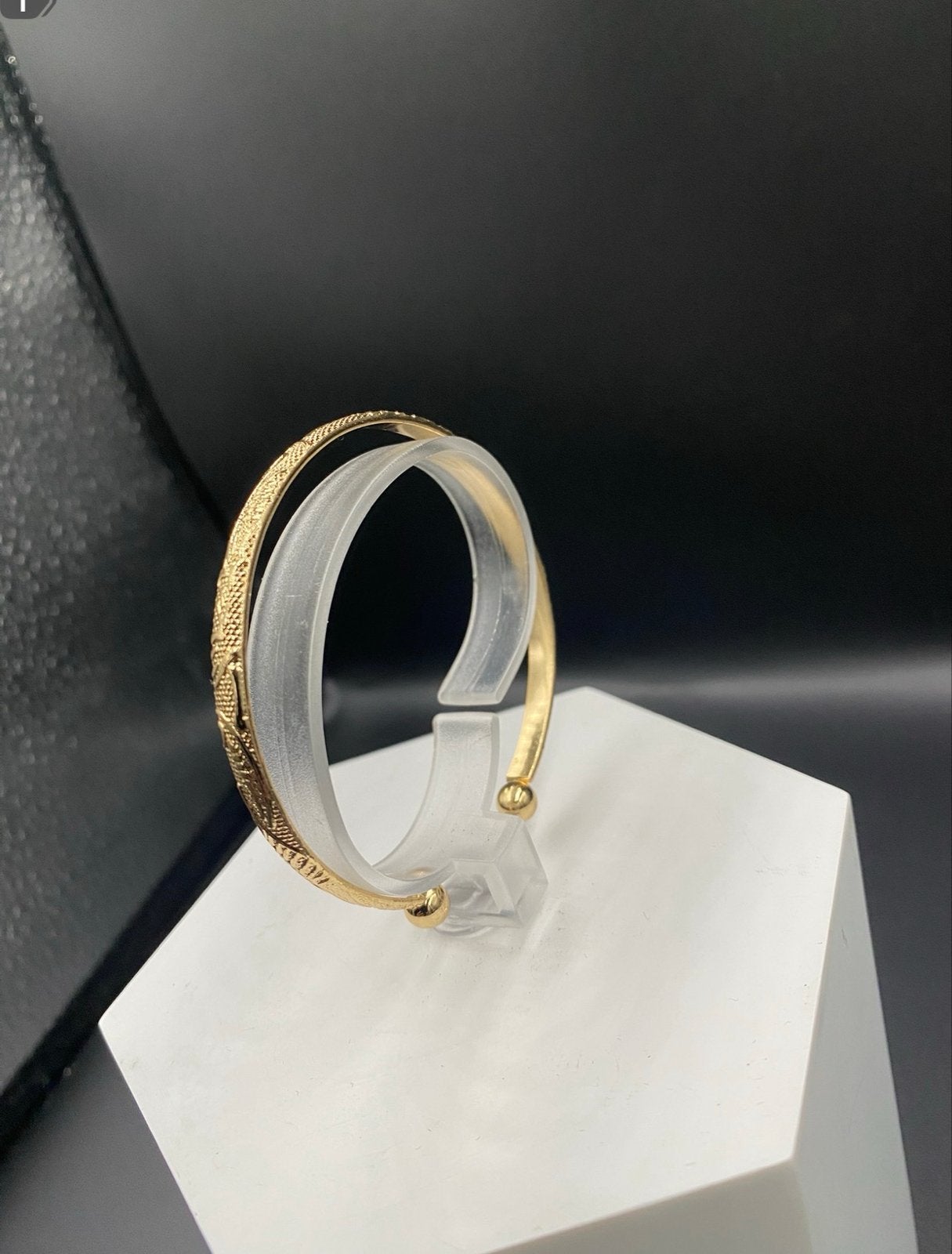 Elegante Goud vergulde Armband met Uniek Patroon, Verzenden, Nieuw, Goud, Goud