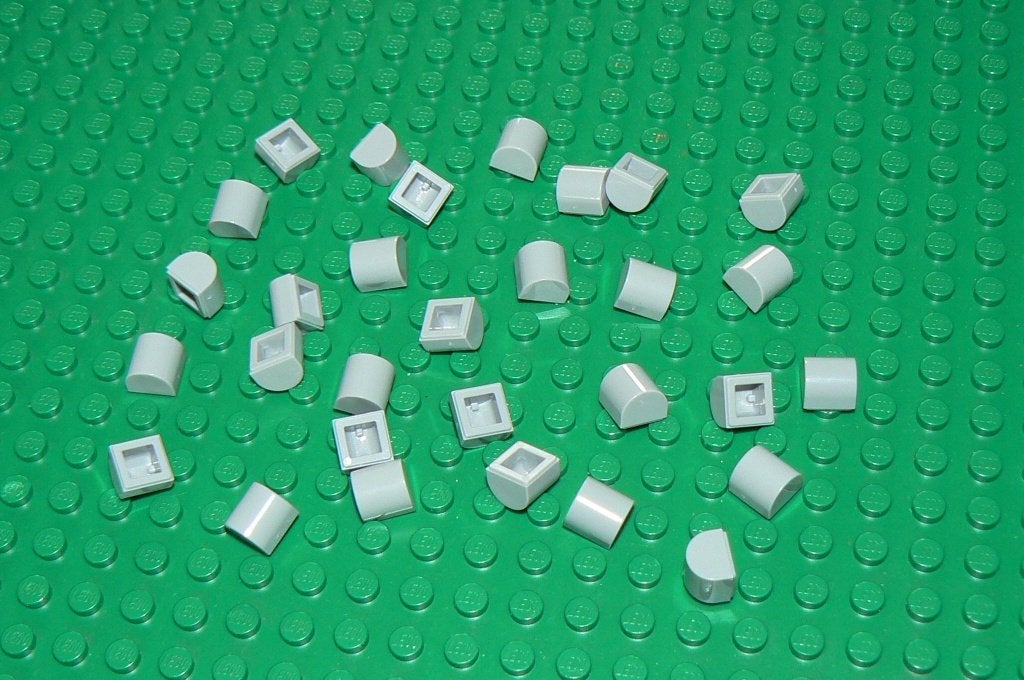 L598 Gebogen stenen 1x1 nieuwe kleur licht grijs 30 st., Ophalen of Verzenden, Nieuw, Losse stenen, Lego