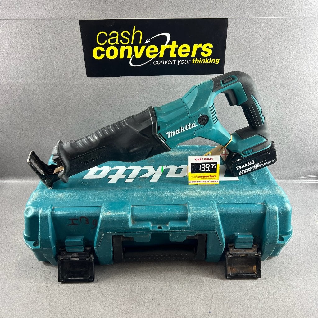 Makita DJR 186 Accu Reciprozaag | in koffer | 415017, Gebruikt, 70 mm of meer, 600 tot 1200 watt, Ophalen of Verzenden