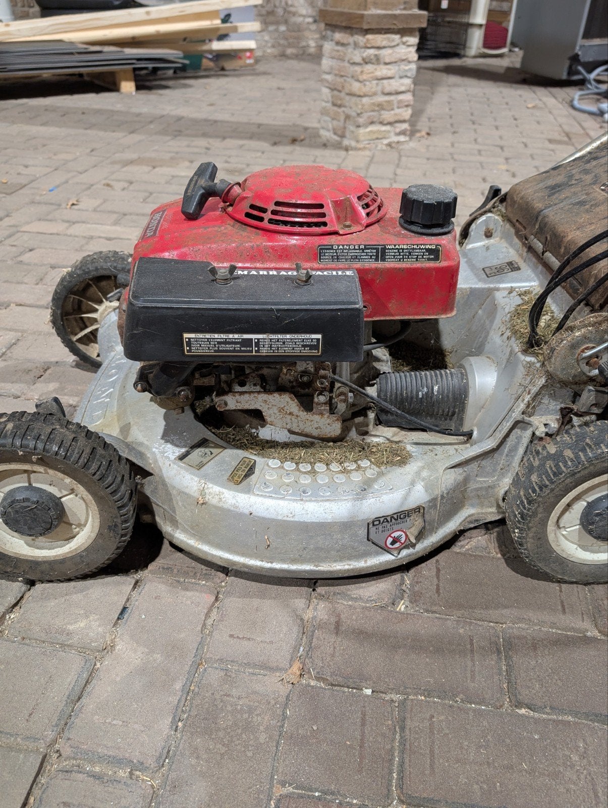 Honda HR194 Benzine Grasmaaier - Betrouwbaar en Krachtig, Cirkelmaaier, Honda, Gebruikt, Ophalen of Verzenden