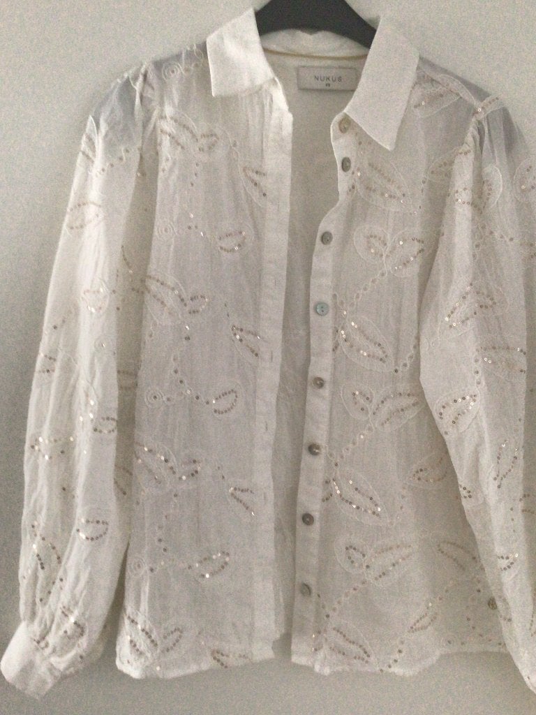 Nukus blouse staat XS  in maar past ook S, Ophalen of Verzenden, Zo goed als nieuw, Maat 36 (S)