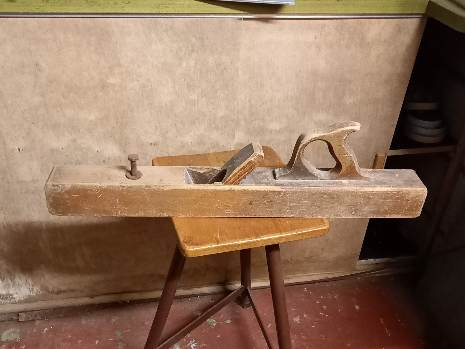 Oude houten schaaf - Vintage handgereedschap, Ophalen of Verzenden