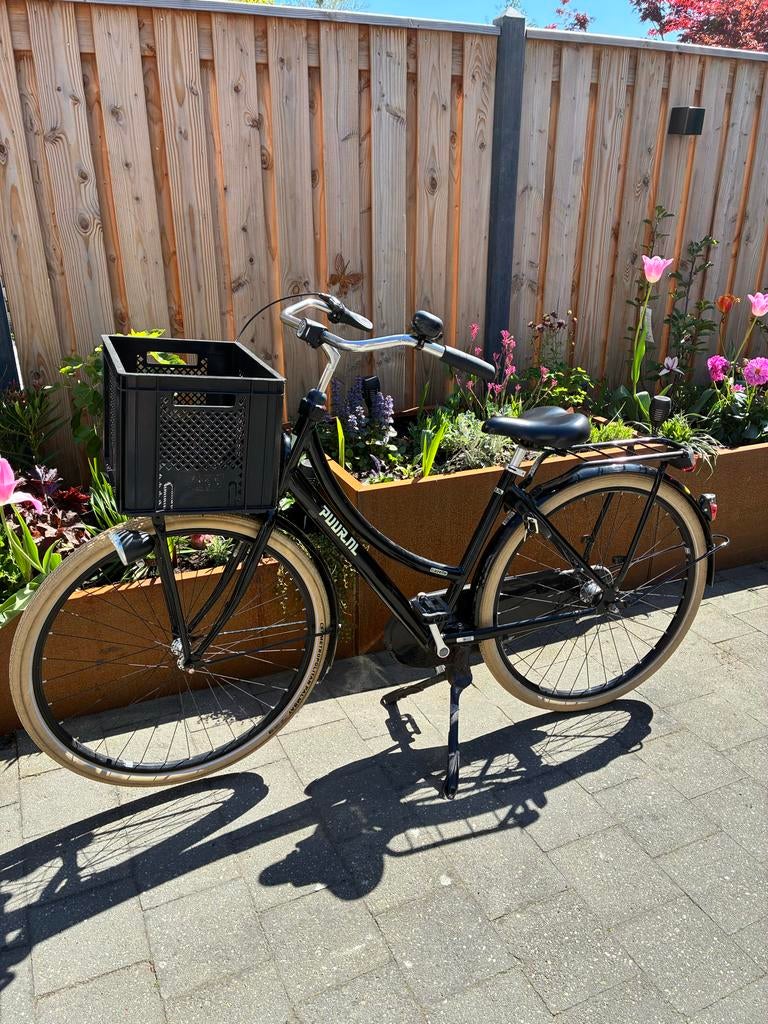 Gazelle Puur 28 inch, 3 versnellingen, terugtraprem, Ophalen, Terugtraprem, Gebruikt, Versnellingen